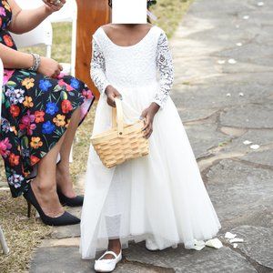 Off White Flower Girl dress